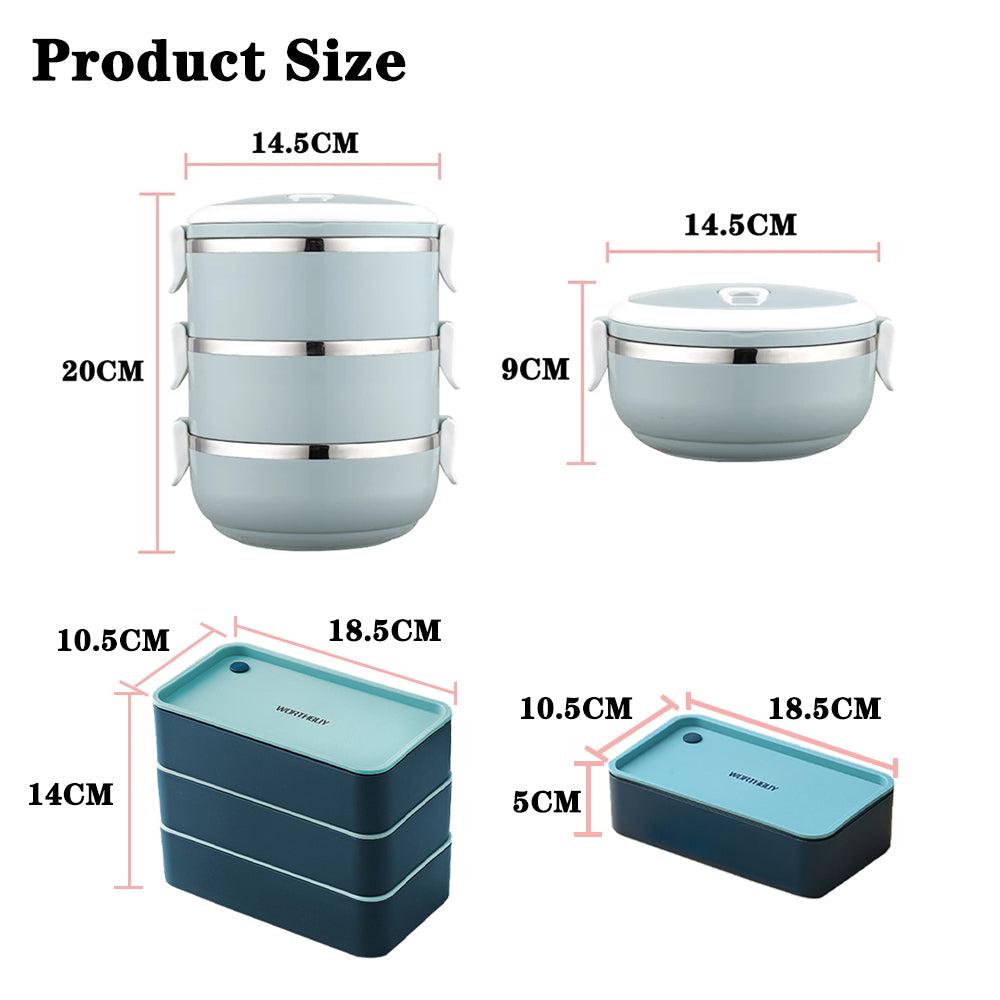 Portable Stainless Steel Thermal Lunch Box For Kids School Microwave Box Thermal Lunch Box Salad Fruit Food Container Box